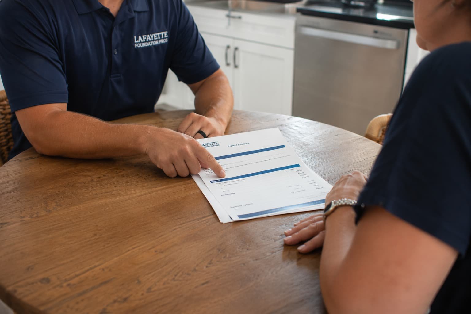 Foundation repair cost estimate review in Lafayette LA