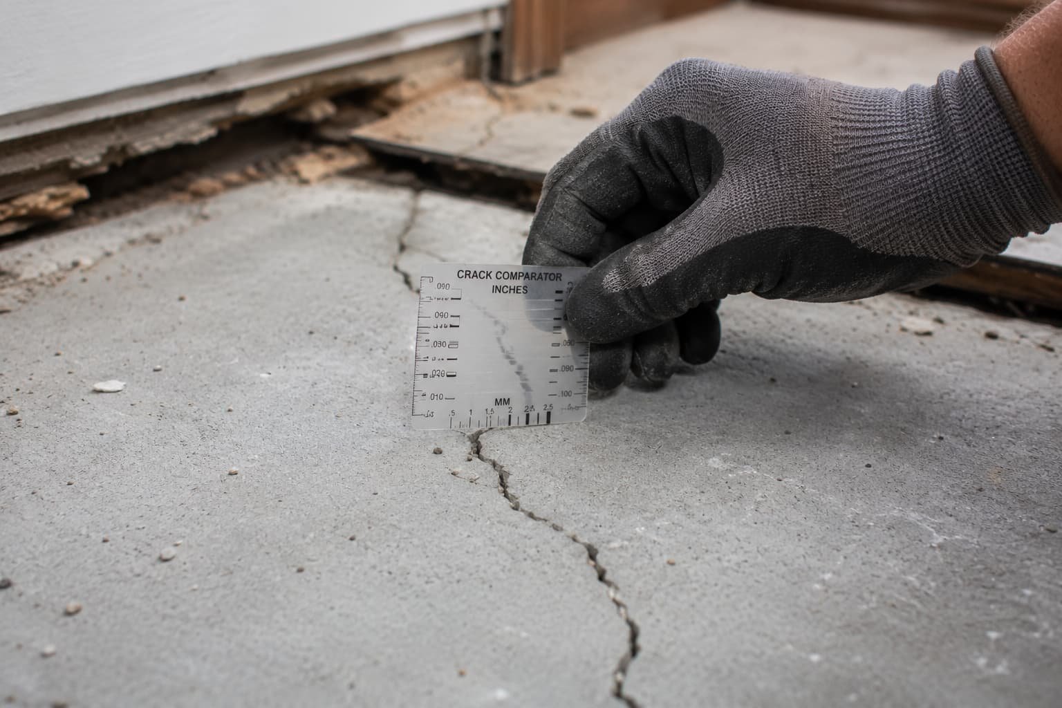 Slab foundation repair crack inspection in Lafayette LA
