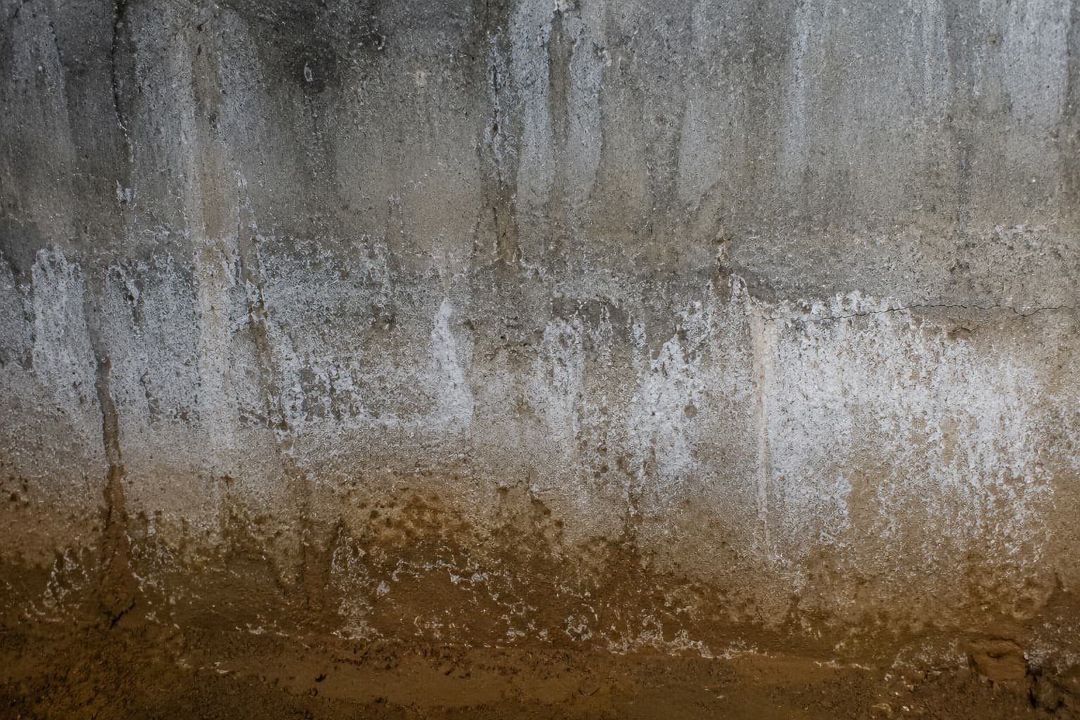 Wet basement efflorescence staining in Lafayette LA